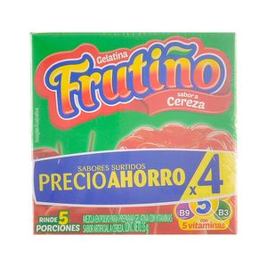 Gelatina Frutiño Surtido 140 G X4 Unds Precio Especial