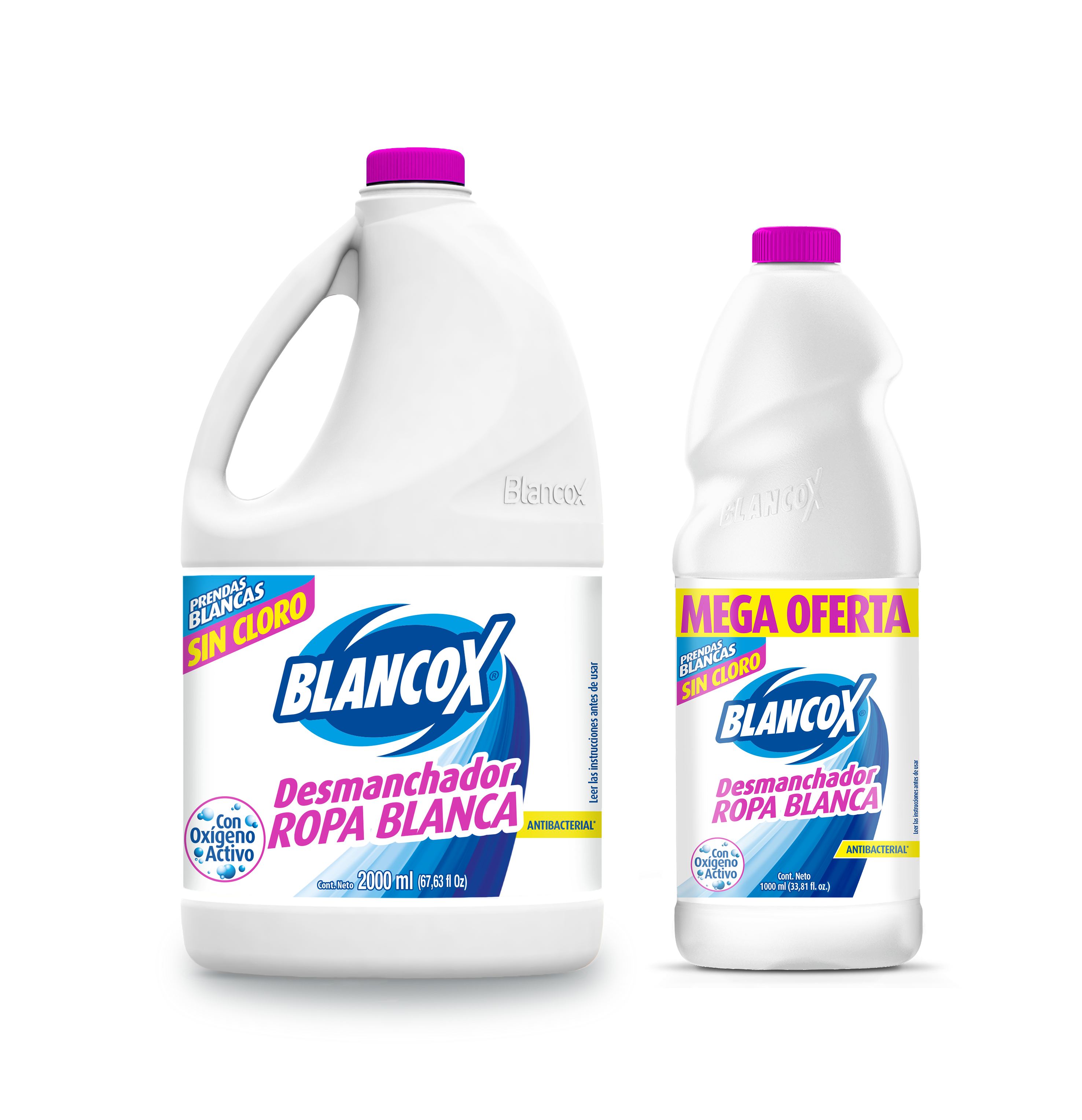 Desmanchador Blancox Ropa Blanca 2000 Ml + 1000 Ml Oferta