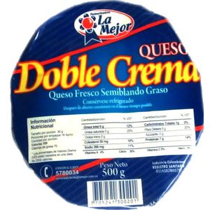 Queso La Mejor Crema 500 G