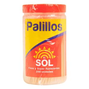 Palillos El Sol Doble Punta X250 Unds