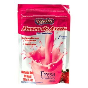 Fresco de Avena Qikely Fresa Instantáneo 180 G