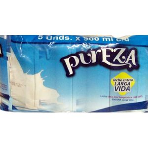 Leche Pureza Uht Entero 900 Ml X5 Unds