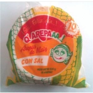 Arepa Q'Arepa con Sal Mini 530 G X10 Unds