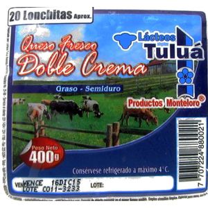 Queso Lácteos Tuluá Fundido Doble Crema 400 G
