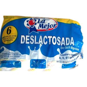Leche La Mejor Deslactosada 1,1 Lt X6 Unds