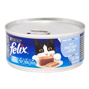 Alimento para Gato Felix Húmedo Adulto Pate Pescado & Atún Lata 156 G