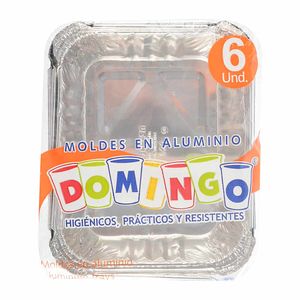 Molde de Aluminio Domingo Desechable Pequeño X6 Unds