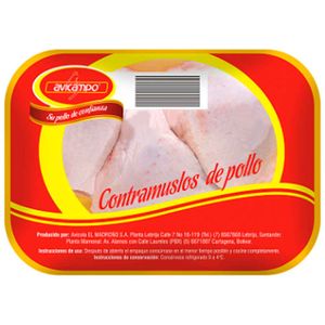Contramuslo de Pollo Avicampo Ef con Piel Bandeja Familia X Kg