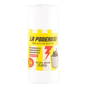 Bolsa de Basura La Poderosa Blanca X30 Unds