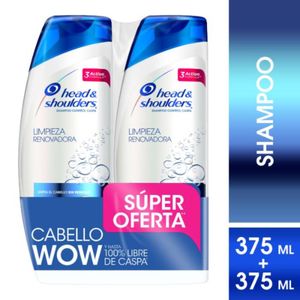 Shampoo Head & Shoulders Limpieza Renovadora X2 Unds