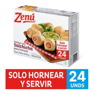 Palito Zenú con Salchicha para Hornear 648 G X24 Unds