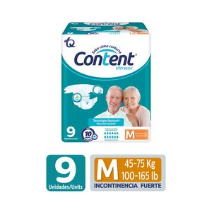 Pañal Content Ultrasec M X9 Unds