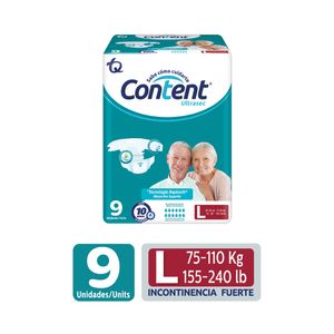Pañal Content Ultrasec L X9 Unds
