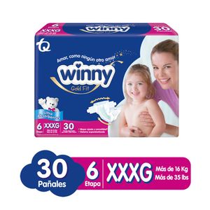 Pañal Winny Gold Fit Etapa 6 X30 Unds