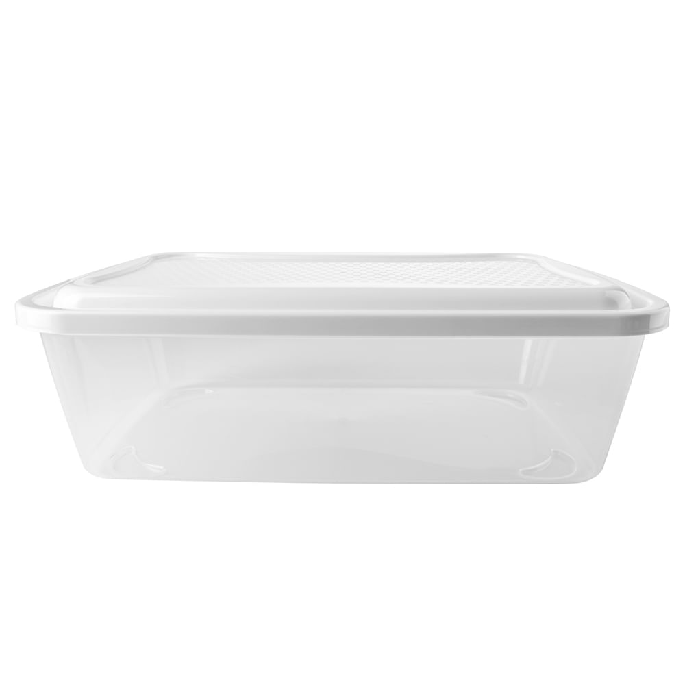 Imagen de Recipiente Estra Básico Rectangular 3 Lt con Tapa Blanco Recipiente Basico Rectangular 3L Blanco