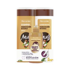 Shampoo Muss Hidratación Intensa 400 Ml + Acondicionador 400 Ml + Gratis Crema de Peinar