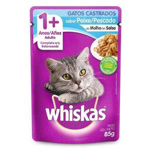 Alimento para Gatos Whiskas Castrado Pescado 85 G
