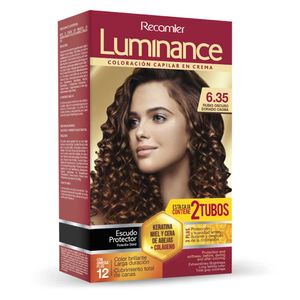 Tinte para cabello LUMINANCE rubio oscuro dorado caoba (2 und)