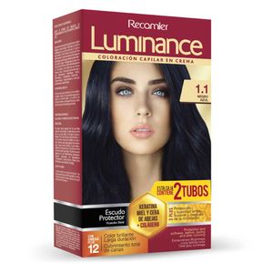 Tinte para cabello LUMINANCE negro azul larga duración (2 und)