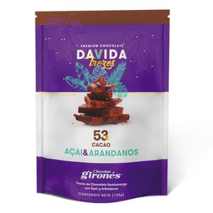 Chocolate Gironés Davida Acaí Arándanos 120 G