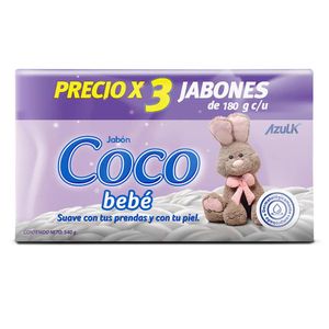 Jabon Azul K Coco Bebé 180 G X3 Unds