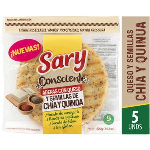 Arepa Sary Queso Semilla Chía 400 G