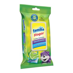 Toalla Húmeda Familia Desinfectante Hogar X40 Unds