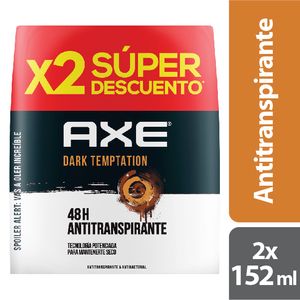 Desodorante Axe Dark Aerosol 152 Ml X2 Unds