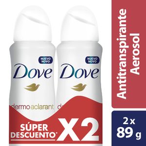 Desodorante Dove Aerosol Dermo Aclarante 150 Ml X2 Unds