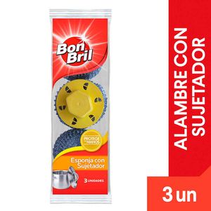 Esponja Bon Bril Alambre con Sujetador X3 Unds