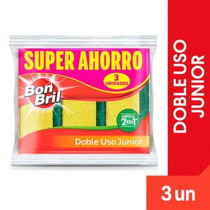 Esponja Bon Bril Doble Uso Junior Super Ahorro X3 Unds
