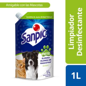 Eliminador de Olores Sanpic para Mascotas Multisuperficies 1L