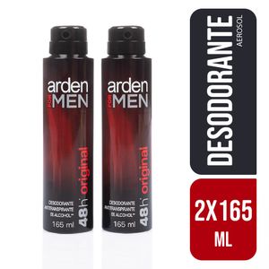 Desodorante Arden For Men Original Aerosol 165 Ml X2 Unds