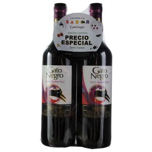 Vino Tinto Gato Negro Semi Sweet 750 Ml X2 Unds