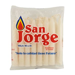 Velas San Jorge Color Navidad x 15 unds