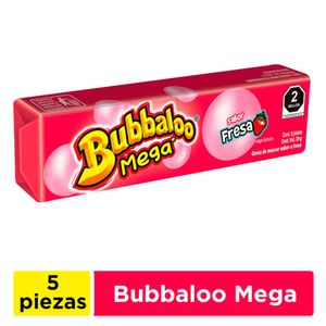 Goma de Mascar Bubbaloo Fresa 39g X 5 Unds