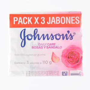 Jabón Johnson's Rosas y Sándalo 30 G X3 Unds
