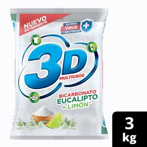 Detergente 3D Multiusos Bicarbonato Eucalipto + Limón 3 Kg