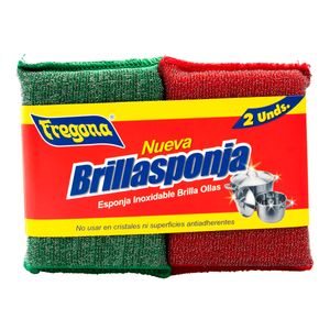 Esponja Fregona Inoxidable Brilla Ollas X2 Unds