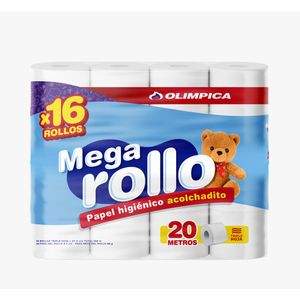 Papel Higiénico Olimpica Mega Rollo Triple Hoja 20 Mts X16 Unds