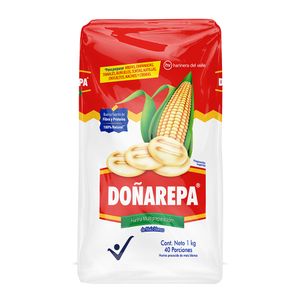 Harina Doñarepa de Maíz Blanco Extra Fina 1 Kg