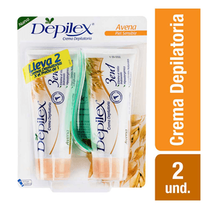 Crema Depilatoria Depilex Piel Sensible 100 G X2 Unds